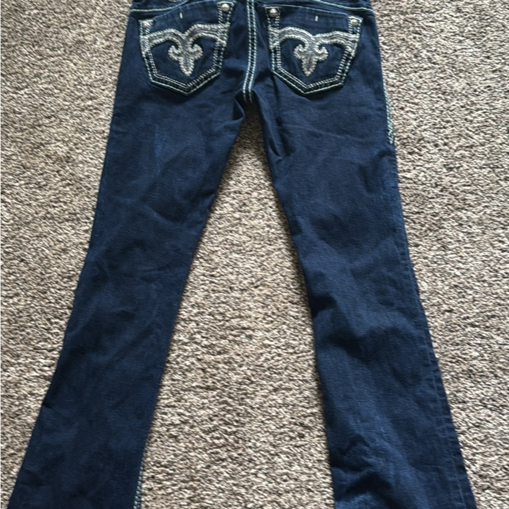 Rock Revival Blue Flare Wide Leg Jeans